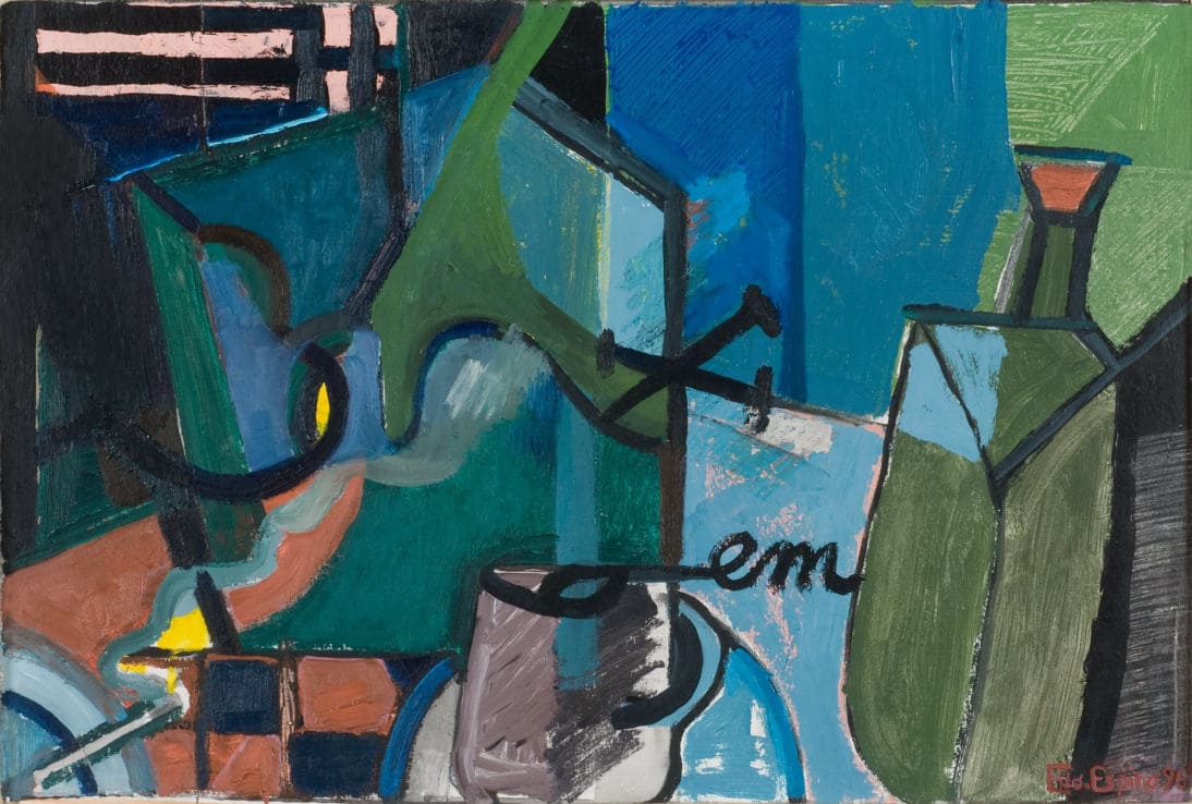 8 - NATURALEZA MUERTA – BAR-1996-acr´lico sobre cartón-54x46cm